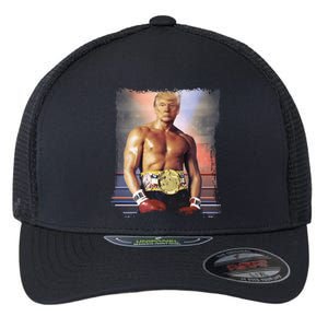 Trump Rocky Boxer Funny Flexfit Unipanel Trucker Cap