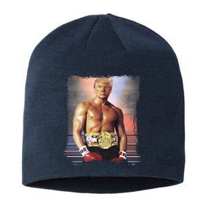 Trump Rocky Boxer Funny Sustainable Beanie