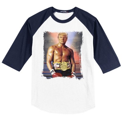 Trump Rocky Boxer Funny Baseball Sleeve Shirt