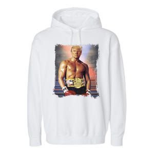 Trump Rocky Boxer Funny Garment-Dyed Fleece Hoodie