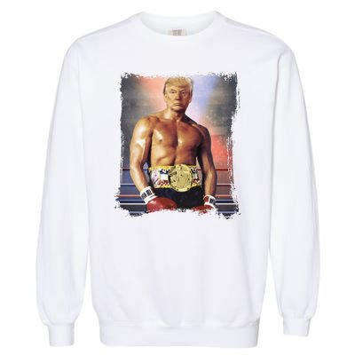 Trump Rocky Boxer Funny Garment-Dyed Sweatshirt