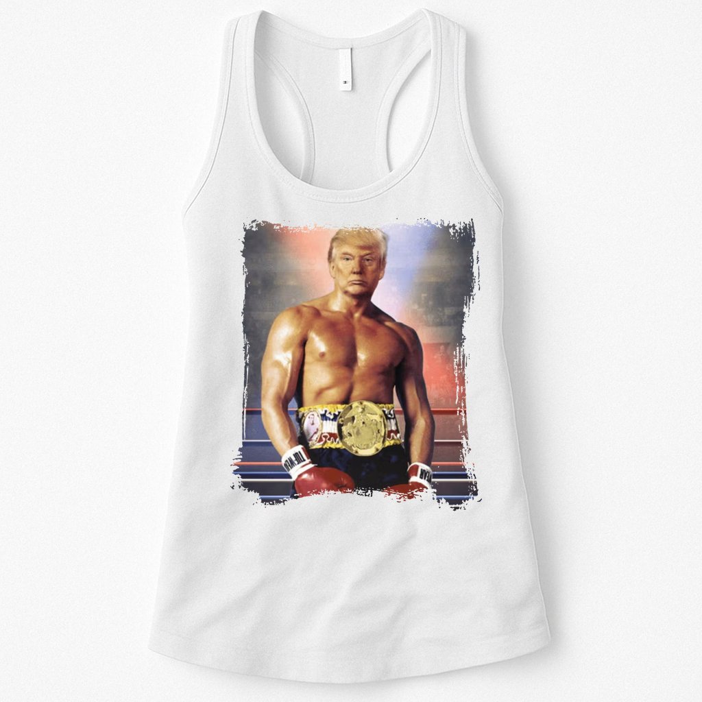 Trump Rocky Boxer Funny Womens Tank Top