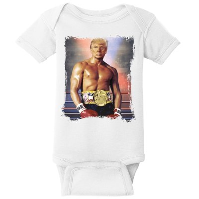 Trump Rocky Boxer Funny Baby Bodysuit