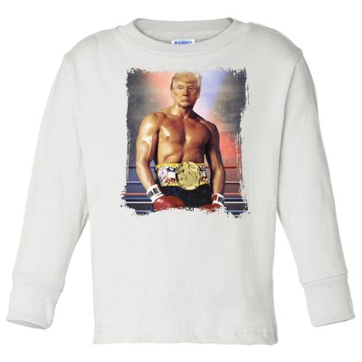 Trump Rocky Boxer Funny Toddler Long Sleeve Shirt