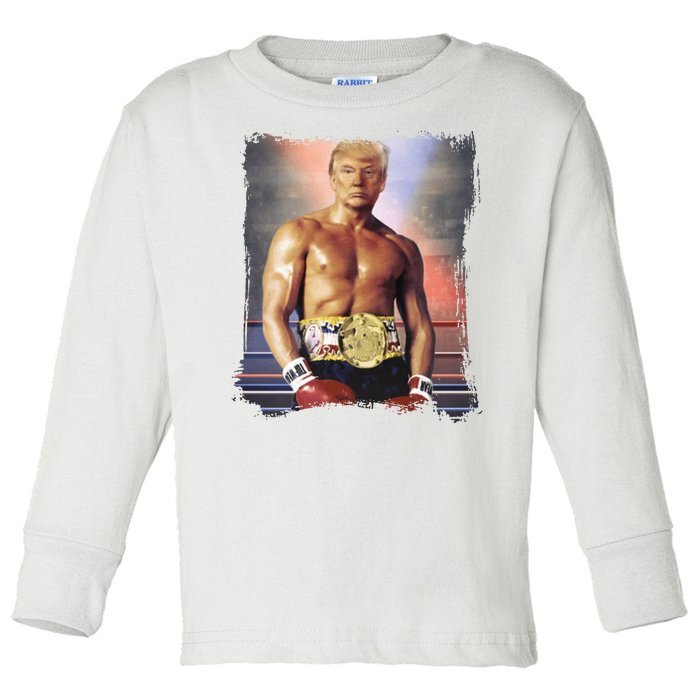 Trump Rocky Boxer Funny Toddler Long Sleeve Shirt