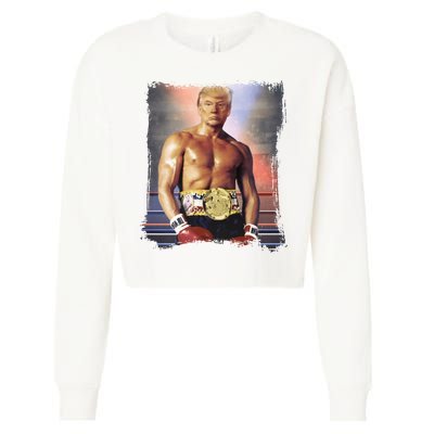 Trump Rocky Boxer Funny Cropped Pullover Crew