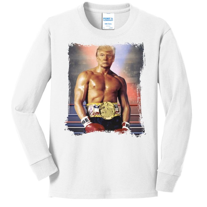 Trump Rocky Boxer Funny Kids Long Sleeve Shirt