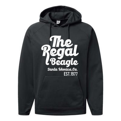 The Regal Beagle Santa Monica 70's 80's Sitcom Vintage Gift Performance Fleece Hoodie