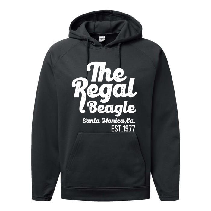 The Regal Beagle Santa Monica 70's 80's Sitcom Vintage Gift Performance Fleece Hoodie