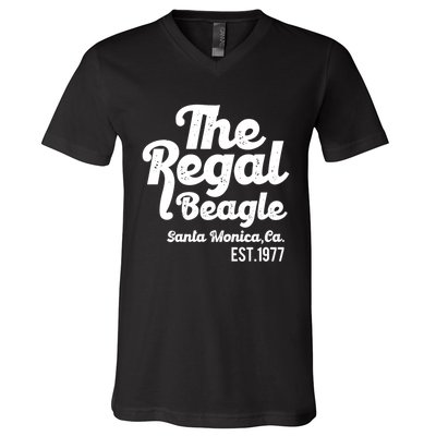 The Regal Beagle Santa Monica 70's 80's Sitcom Vintage Gift V-Neck T-Shirt