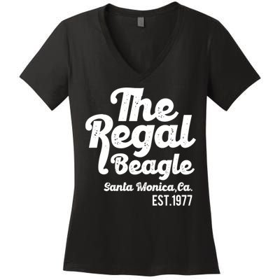The Regal Beagle Santa Monica 70's 80's Sitcom Vintage Gift Women's V-Neck T-Shirt