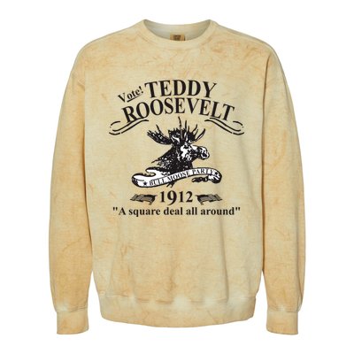 Teddy Roosevelt Bull Moose Party 1912 Presidential Campaign Colorblast Crewneck Sweatshirt