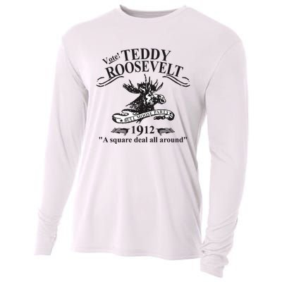 Teddy Roosevelt Bull Moose Party 1912 Presidential Campaign Cooling Performance Long Sleeve Crew