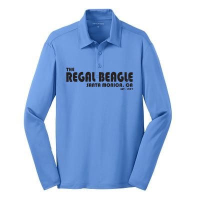 The Regal Beagle Company Sitcom 70s 80s Threes Funny Silk Touch Performance Long Sleeve Polo