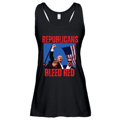 Trump Republicans Bleed Red 2024 Assignation Attempt Ladies Essential Flowy Tank