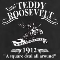 Teddy Roosevelt Bull Moose Party 1912 Presidential Campaign 7 Panel Mesh Trucker Snapback Hat