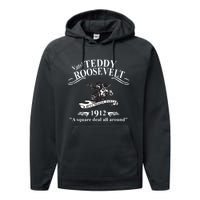 Teddy Roosevelt Bull Moose Party 1912 Presidential Campaign Performance Fleece Hoodie