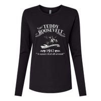 Teddy Roosevelt Bull Moose Party 1912 Presidential Campaign Womens Cotton Relaxed Long Sleeve T-Shirt