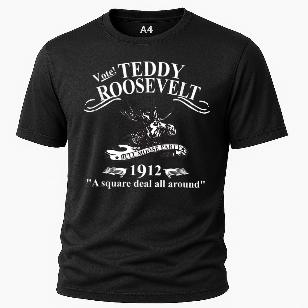 Teddy Roosevelt Bull Moose Party 1912 Presidential Campaign Cooling Performance Crew T-Shirt