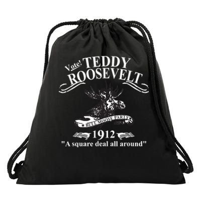 Teddy Roosevelt Bull Moose Party 1912 Presidential Campaign Drawstring Bag