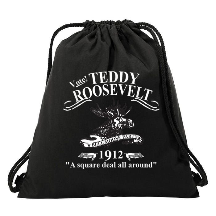 Teddy Roosevelt Bull Moose Party 1912 Presidential Campaign Drawstring Bag