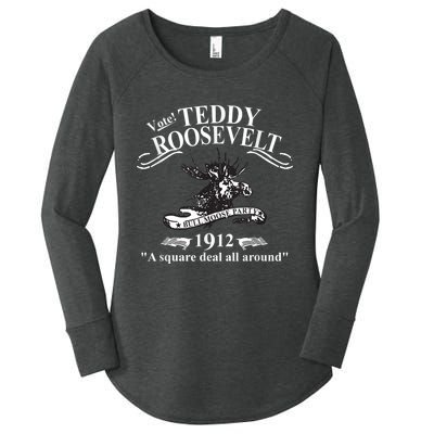 Teddy Roosevelt Bull Moose Party 1912 Presidential Campaign Women's Perfect Tri Tunic Long Sleeve Shirt