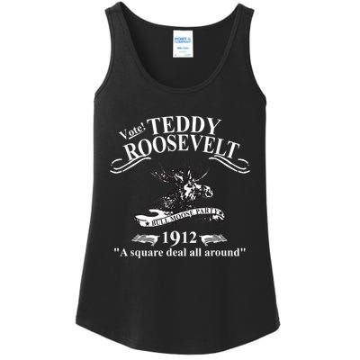 Teddy Roosevelt Bull Moose Party 1912 Presidential Campaign Ladies Essential Tank