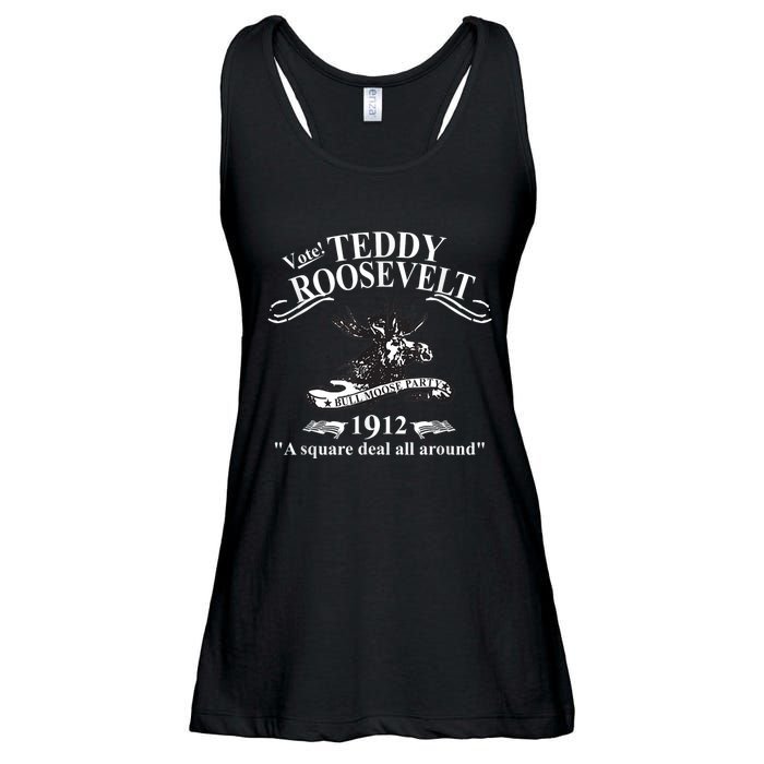 Teddy Roosevelt Bull Moose Party 1912 Presidential Campaign Ladies Essential Flowy Tank