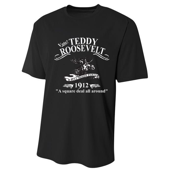 Teddy Roosevelt Bull Moose Party 1912 Presidential Campaign Performance Sprint T-Shirt