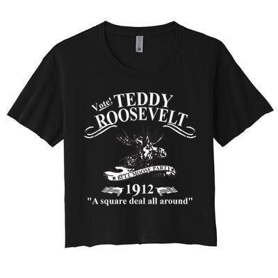 Teddy Roosevelt Bull Moose Party 1912 Presidential Campaign Crop Top