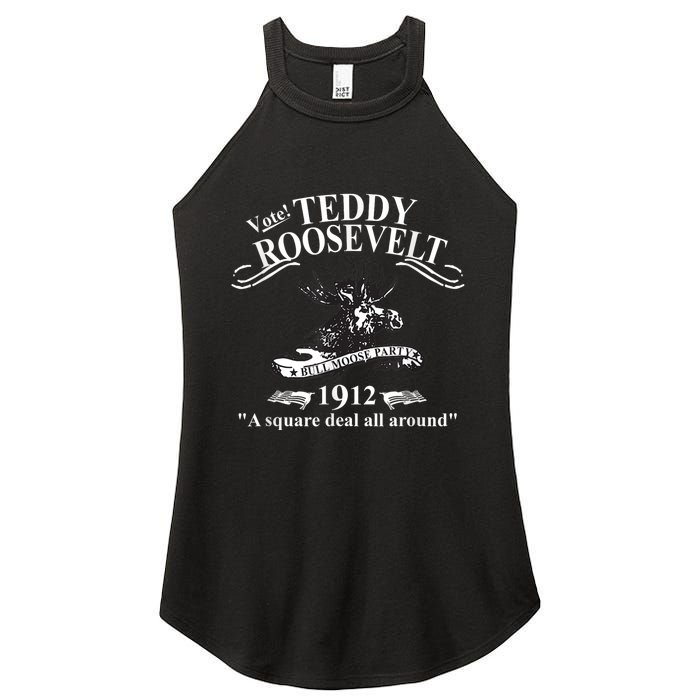 Teddy Roosevelt Bull Moose Party 1912 Presidential Campaign Women’s Perfect Tri Rocker Tank