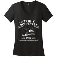 Teddy Roosevelt Bull Moose Party 1912 Presidential Campaign Women's V-Neck T-Shirt