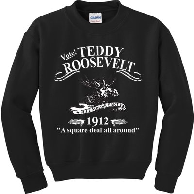 Teddy Roosevelt Bull Moose Party 1912 Presidential Campaign Kids Sweatshirt