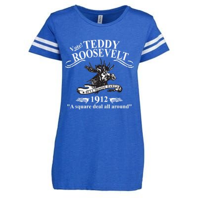 Teddy Roosevelt Bull Moose Party 1912 Presidential Campaign Enza Ladies Jersey Football T-Shirt