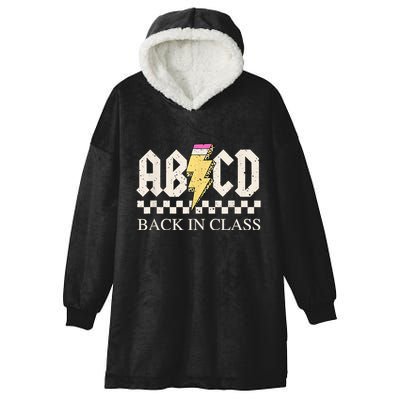 Teachers Rock Back To School ABCD Back In Class Hooded Wearable Blanket