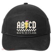 Teachers Rock Back To School ABCD Back In Class 7-Panel Snapback Hat