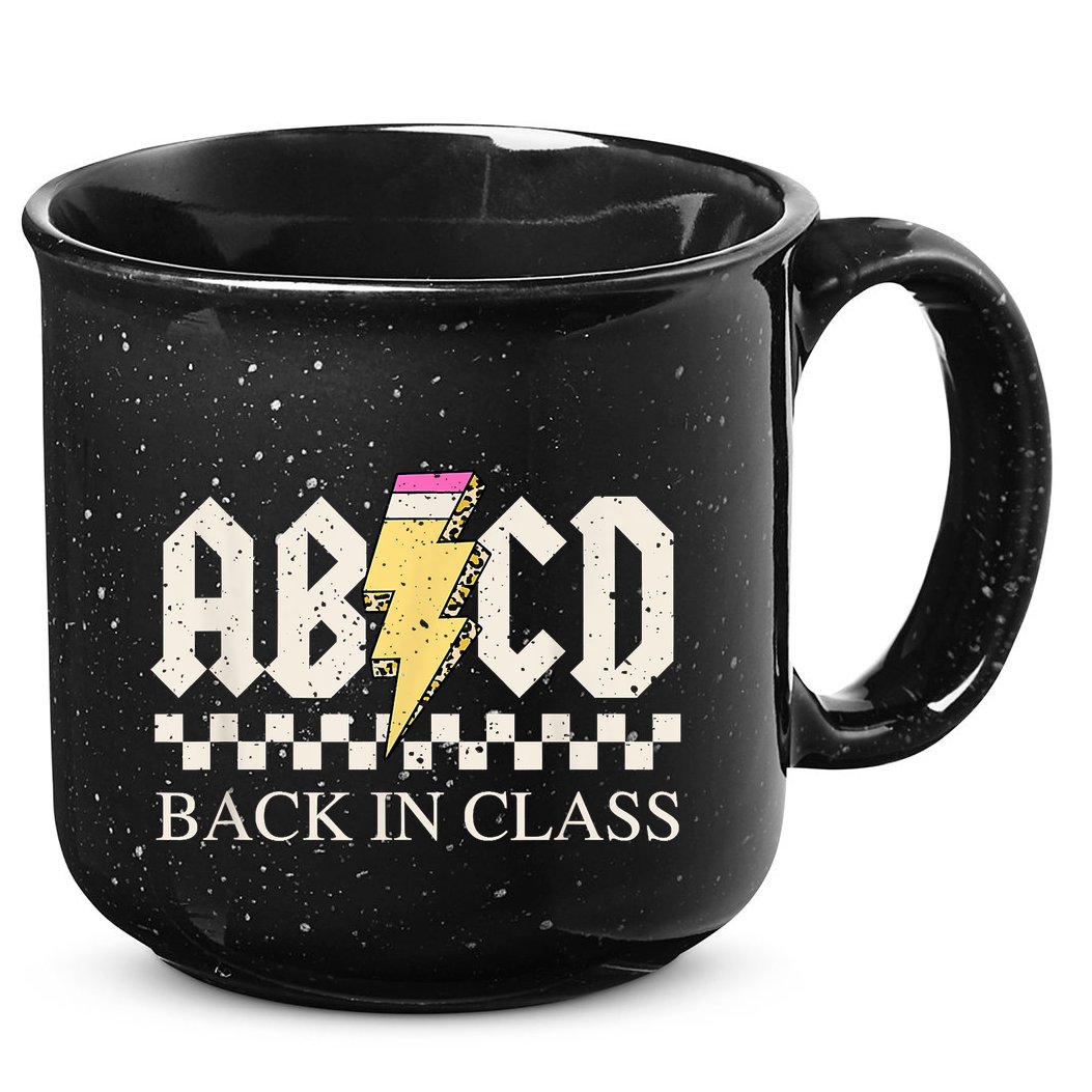 Teachers Rock Back To School ABCD Back In Class 15oz Campfire Ceramic Mug