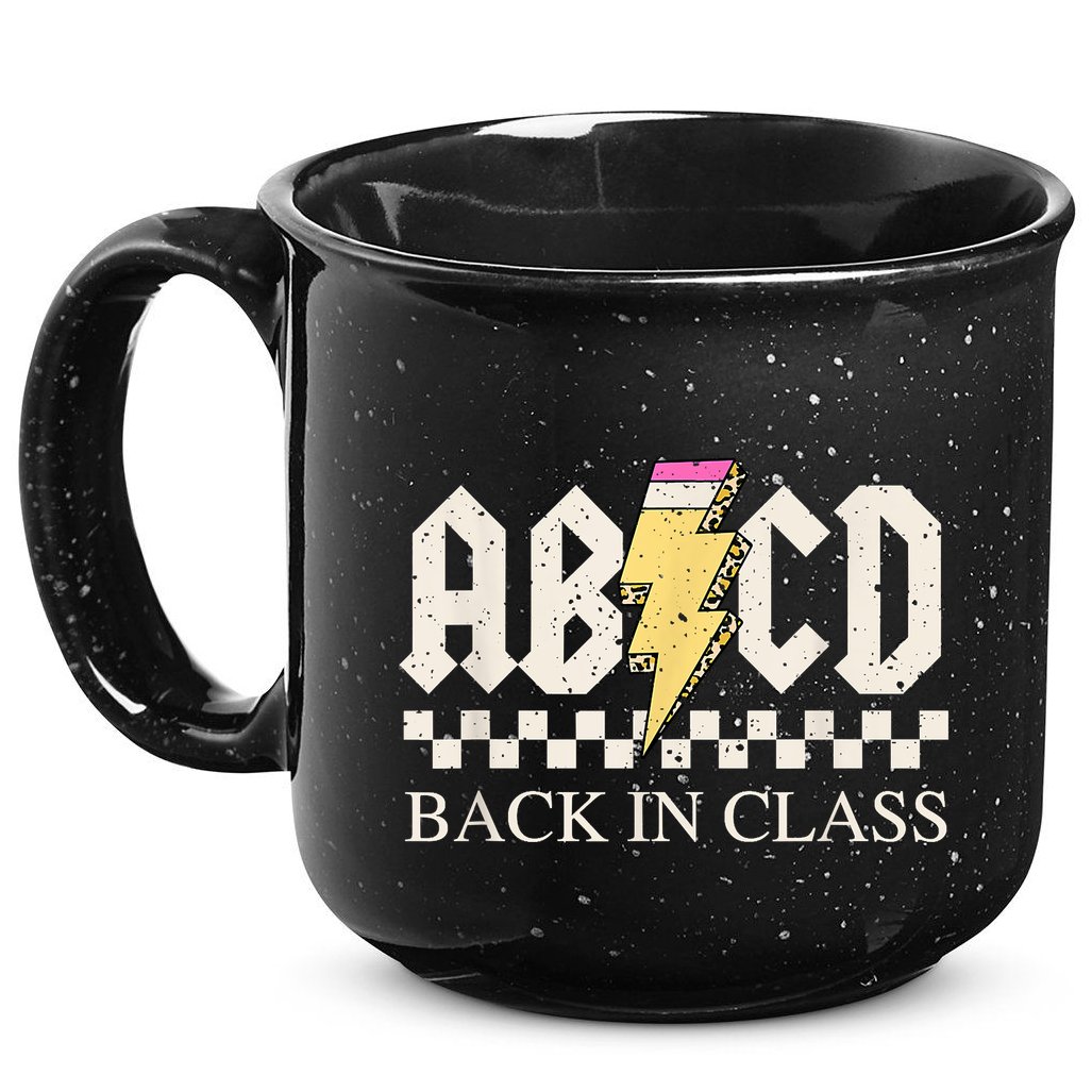 Teachers Rock Back To School ABCD Back In Class 15oz Campfire Ceramic Mug