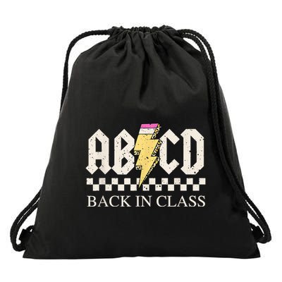 Teachers Rock Back To School ABCD Back In Class Drawstring Bag