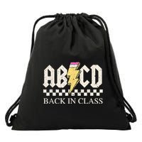 Teachers Rock Back To School ABCD Back In Class Drawstring Bag