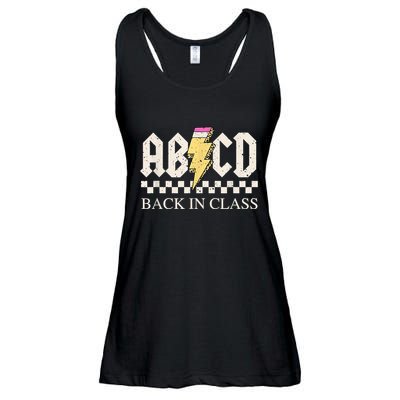 Teachers Rock Back To School ABCD Back In Class Ladies Essential Flowy Tank