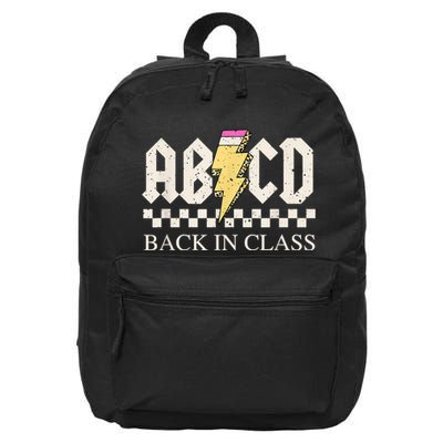 Teachers Rock Back To School ABCD Back In Class 16 in Basic Backpack