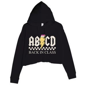 Teachers Rock Back To School ABCD Back In Class Crop Fleece Hoodie