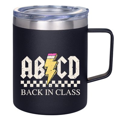Teachers Rock Back To School ABCD Back In Class 12oz Stainless Steel Coffee Mug