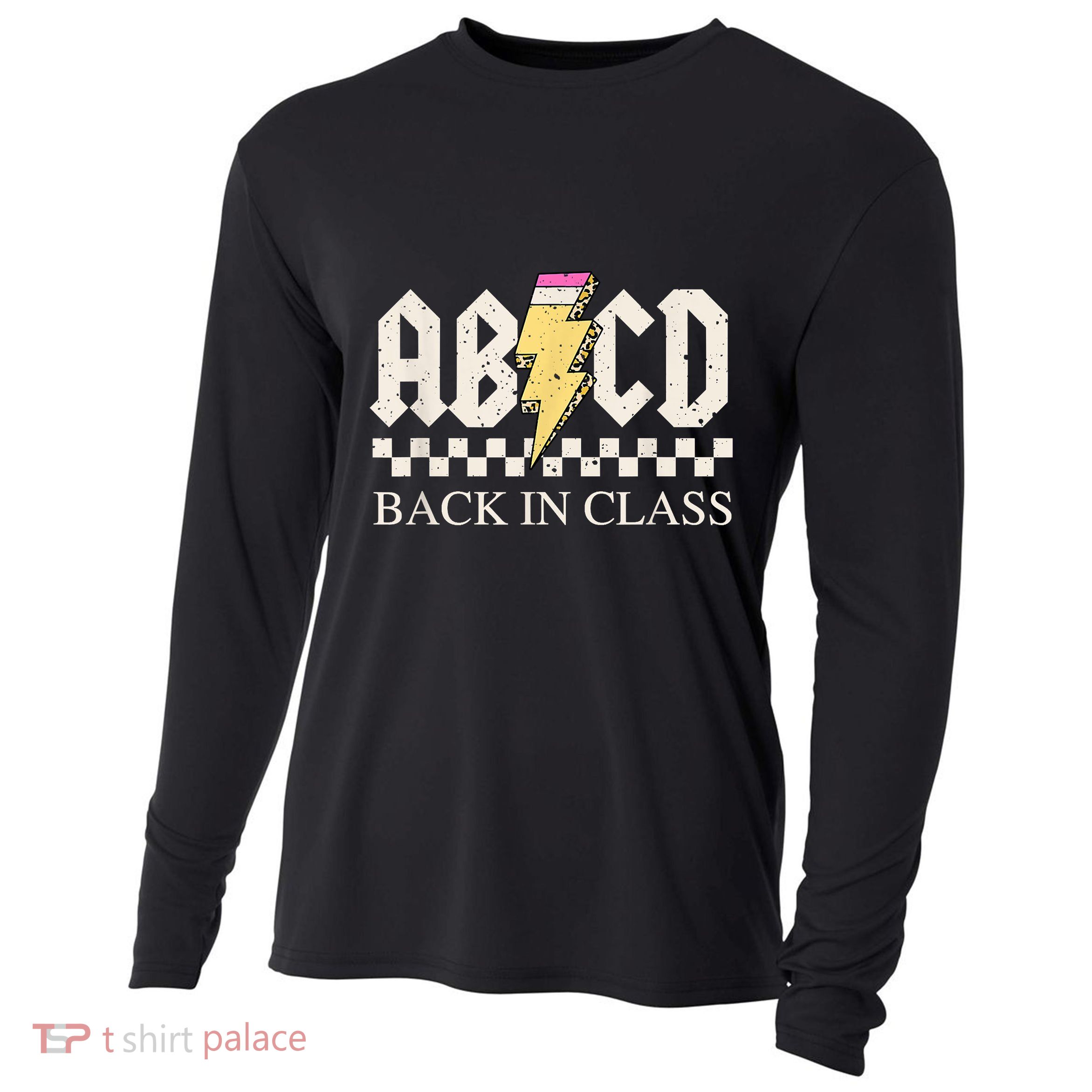 Teachers Rock Back To School ABCD Back In Class Cooling Performance Long Sleeve Crew