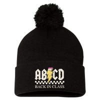 Teachers Rock Back To School ABCD Back In Class Pom Pom 12in Knit Beanie