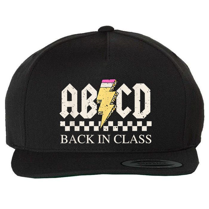 Teachers Rock Back To School ABCD Back In Class Wool Snapback Cap