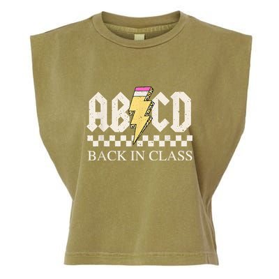 Teachers Rock Back To School ABCD Back In Class Garment-Dyed Women's Muscle Tee