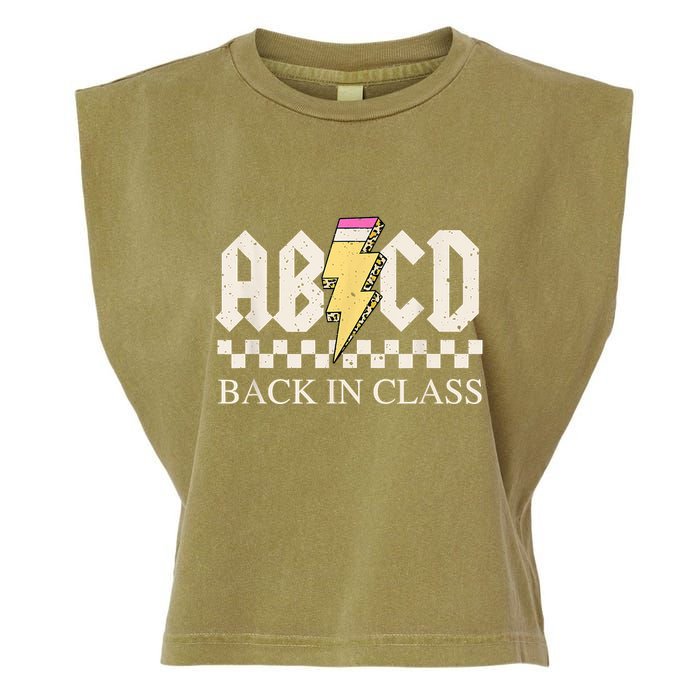Teachers Rock Back To School ABCD Back In Class Garment-Dyed Women's Muscle Tee