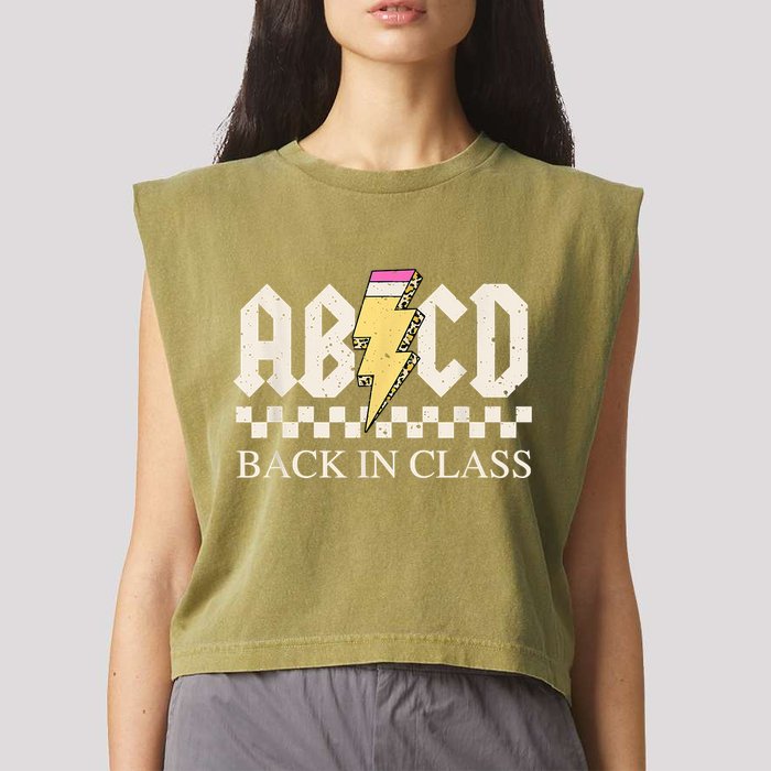Teachers Rock Back To School ABCD Back In Class Garment-Dyed Women's Muscle Tee
